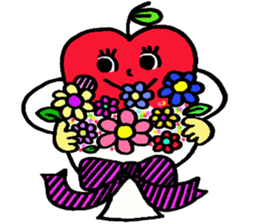 Cheerful Ms.apple sticker #2856144