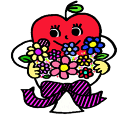 Cheerful Ms.apple sticker #2856144