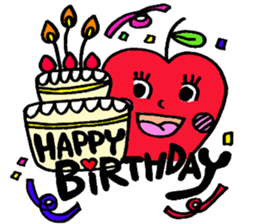 Cheerful Ms.apple sticker #2856145