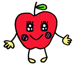 Cheerful Ms.apple sticker #2856146