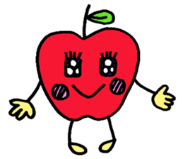 Cheerful Ms.apple sticker #2856146