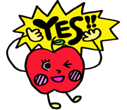Cheerful Ms.apple sticker #2856147