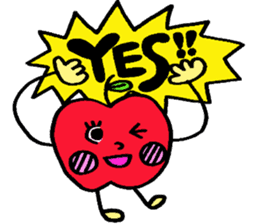 Cheerful Ms.apple sticker #2856147