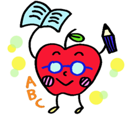 Cheerful Ms.apple sticker #2856153