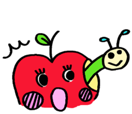 Cheerful Ms.apple sticker #2856156