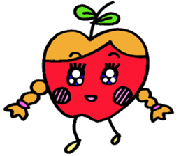 Cheerful Ms.apple sticker #2856158