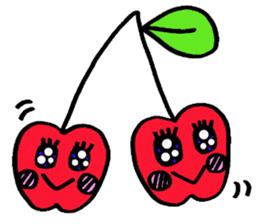 Cheerful Ms.apple sticker #2856160