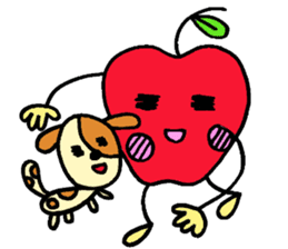 Cheerful Ms.apple sticker #2856161