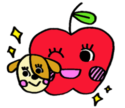 Cheerful Ms.apple sticker #2856162