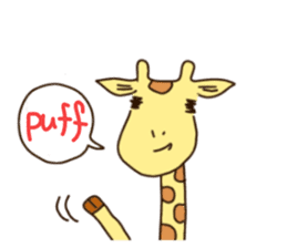 Life of cute giraffe 3rd.English version sticker #2856538