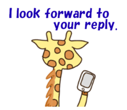 Life of cute giraffe 3rd.English version sticker #2856560