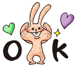Ugly rabbit "BUSAMI" sticker #2857403