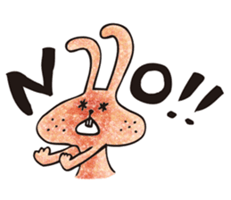 Ugly rabbit "BUSAMI" sticker #2857404