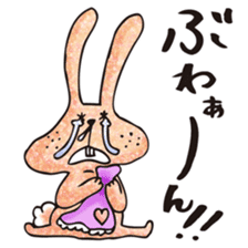 Ugly rabbit "BUSAMI" sticker #2857410