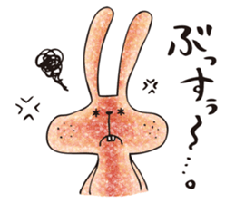 Ugly rabbit "BUSAMI" sticker #2857412
