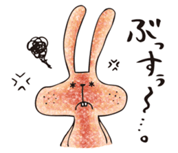 Ugly rabbit "BUSAMI" sticker #2857412