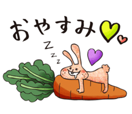 Ugly rabbit "BUSAMI" sticker #2857441