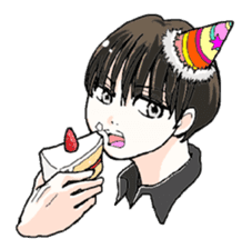 A goody boy AKI and friends sticker #2857869