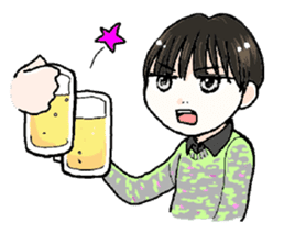 A goody boy AKI and friends sticker #2857880