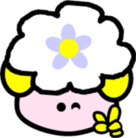 Kawaii sheep of 4 animals sticker #2858155