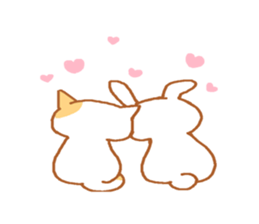 Rabbit cat Sticker sticker #2858276