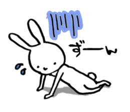 slow life rabbit sticker #2858932