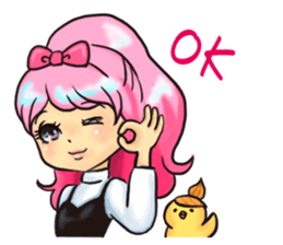 Girls talking sticker sticker #2859444