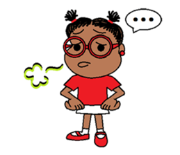 Jasmine in pigtails sticker #2860405