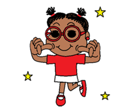 Jasmine in pigtails sticker #2860411