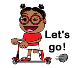 Jasmine in pigtails sticker #2860421