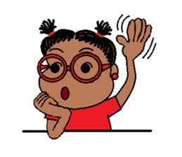 Jasmine in pigtails sticker #2860422