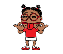 Jasmine in pigtails sticker #2860426