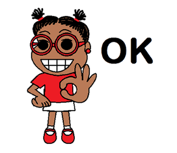 Jasmine in pigtails sticker #2860427