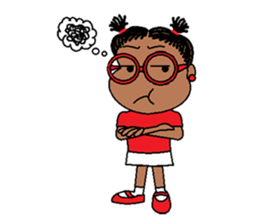 Jasmine in pigtails sticker #2860437