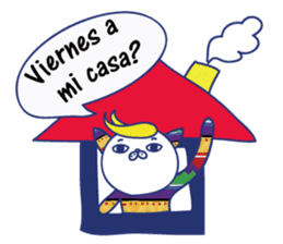 funny cat&cab Spanish sticker #2860684