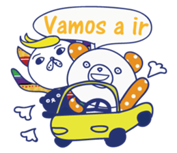 funny cat&cab Spanish sticker #2860701