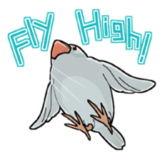 Cute Java sparrow stamp sticker #2862285