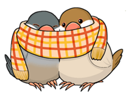 Cute Java sparrow stamp sticker #2862305