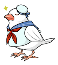Cute Java sparrow stamp sticker #2862306