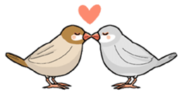 Cute Java sparrow stamp sticker #2862307