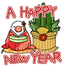 Cute Java sparrow stamp sticker #2862309