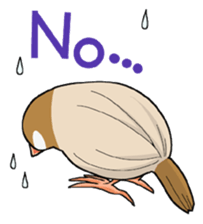 Cute Java sparrow stamp sticker #2862317