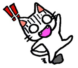 Joy, anger, humor and pathos cat sticker #2864827