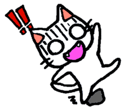 Joy, anger, humor and pathos cat sticker #2864827