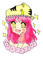 TyrannosaurusGirl doesn't take off hat 2 sticker #2865489