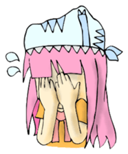 TyrannosaurusGirl doesn't take off hat 2 sticker #2865497