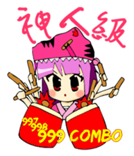 TyrannosaurusGirl doesn't take off hat 2 sticker #2865500