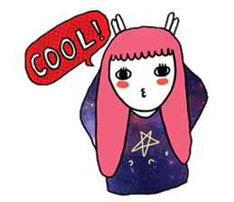 chillin' girl sticker #2865724