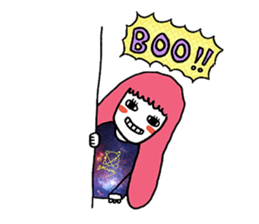 chillin' girl sticker #2865731