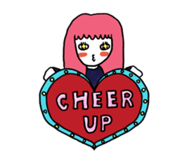 chillin' girl sticker #2865734